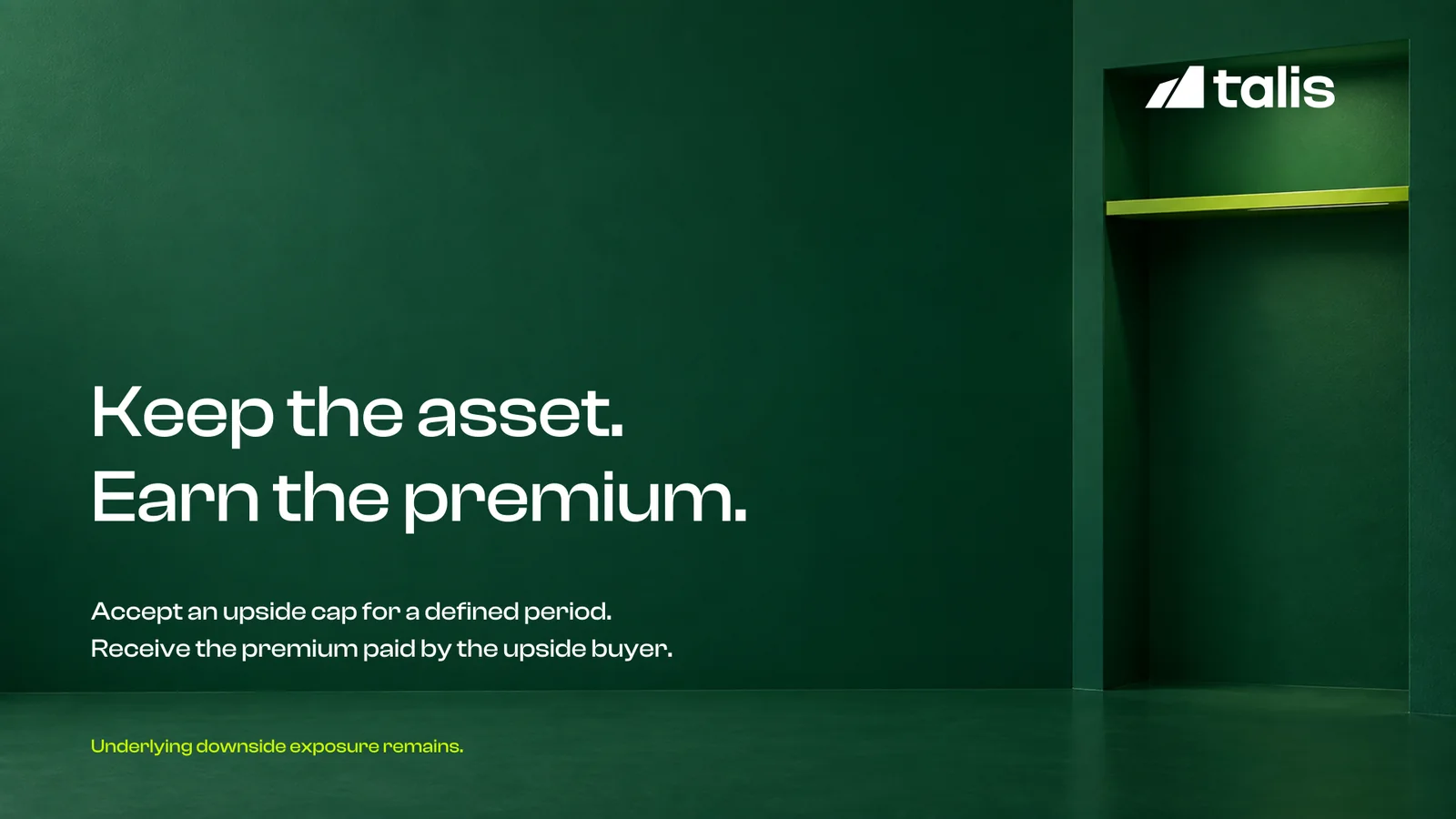 Keep the asset. Earn the premium.