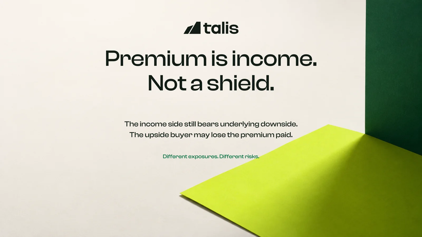Premium is income. Not a shield.